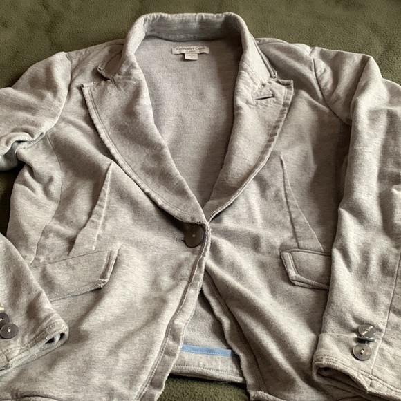 Coldwater Creek heather gray, long sleeve jacket.  Size 8. - Picture 3 of 13